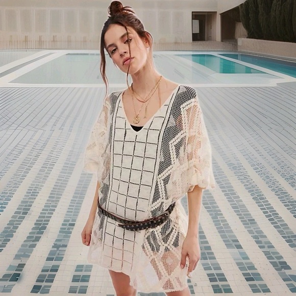 Free People Sunshine Crochet Kaftan - Picture 1 of 10